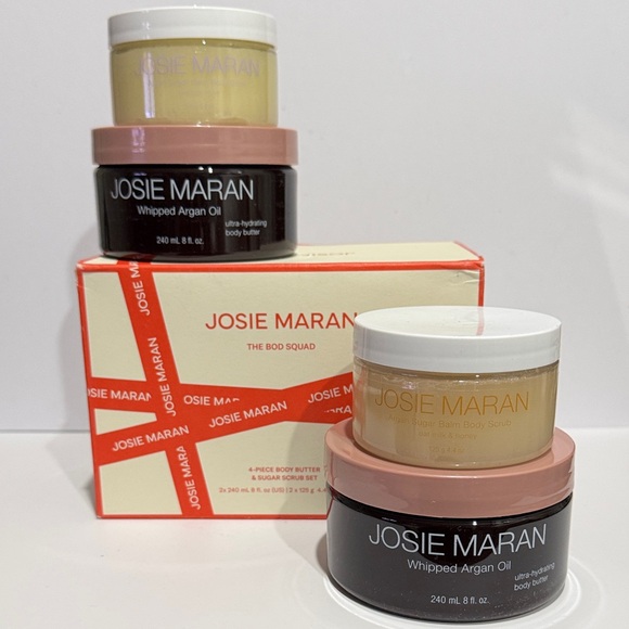 JOSIE MARAN THE BOD SQUAD 4-Pc. Body Butter+Sugar Scrub Set w/ARGAN OIL! F/S NIB - Picture 8 of 12